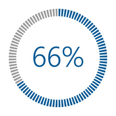 1-100 Percentage Meter for Report Progress, Icon loader Blue Loader Indicator.