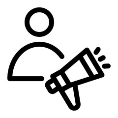 salesman line icon