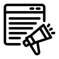 online marketing line icon