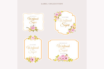 flower label image in vintage design