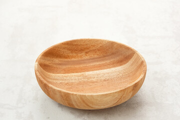 Empty Wooden Bowl, traditional cutlery
