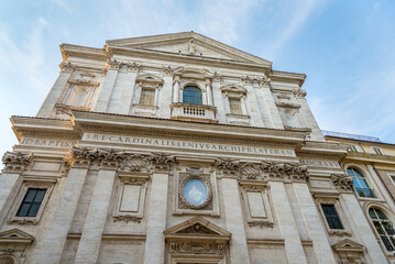 Fototapeta na wymiar The Church of San Carlo ai Catinari in Rome