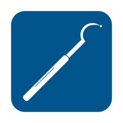 Dental therapy icon and surgical dental instrument illustration