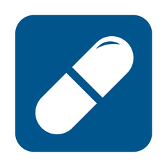 Pill icon in trendy flat style isolated. Pill icon page symbol for your web site design