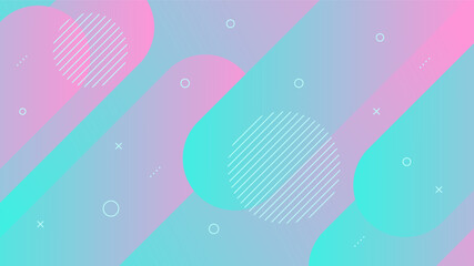 Modern Abstract Background with Motion Diagonal Lines Retro Memphis and Blue Pink Purple Gradient Color
