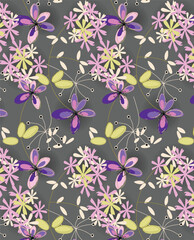 Textile and digital seamless floral pattern vector design 