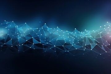 Technology abstract science background with connecting polygon lines design.