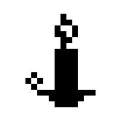 pixelated christmas candle icon