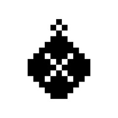 pixelated christmas ball icon