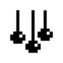pixelated christmas ball icon