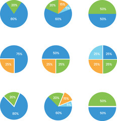 Pie chart icons