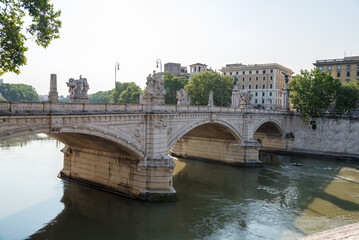 Ponte Umberto 1 bridge to Trastevere district in Rome