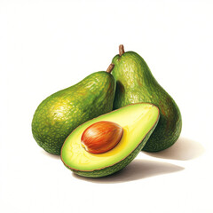 avocado fruit theme design illustration