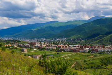 Fototapeta na wymiar Panoramic view of Vanadzor, Armenia