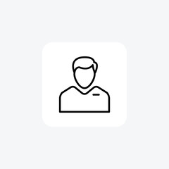 Candidate photo, picture Vector Line Icon