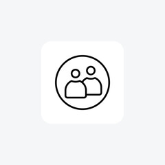 Users Hr, Human Resource Vector Line Icon