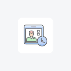 Schedule Calendar Hr, Human Resource Vector Flat Icon