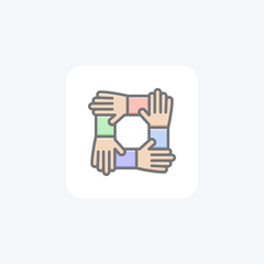 Holding Hands Hr, Human Resource Vector Flat Icon