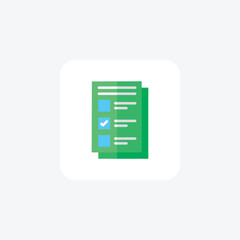 Check List, To-Do List, Task Vector Flat Icon