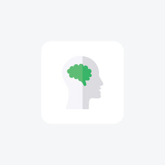 Brain, Treatment, Neurology Vector Flat Icon