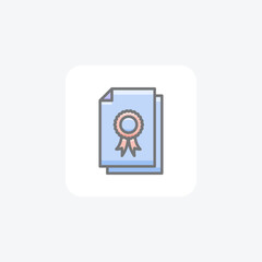 Report on Clipboard with Stethoscope Vector Awesome Fill Icon