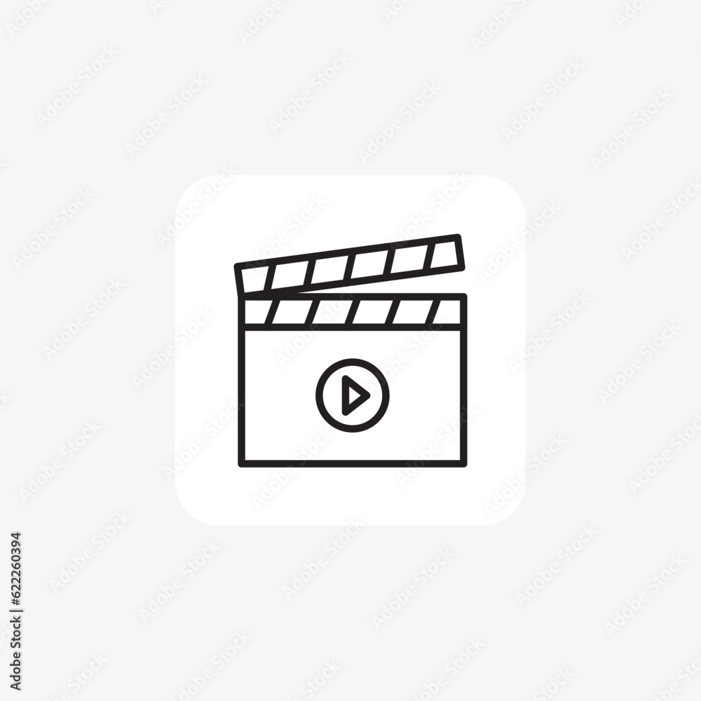 Canvas Prints lights, camera, action, filmmaking vector line icon