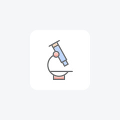 Microscope, Science, Research Vector Awesome Fill Icon