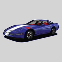 Obraz na płótnie Canvas Perspective view car vector illustration for conceptual design