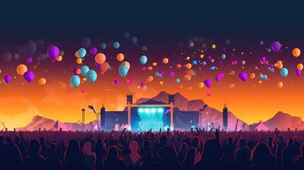 Magic of music festivals that showcase top artists and immerse you in diverse cultural experiences. From the moment you enter the festival grounds. Generated by AI.