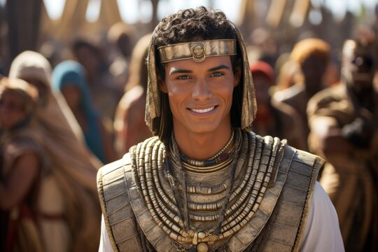 Joseph in Egypt slave servant in house of Potiphar later the Governor of Egypt Generative AI Illustration