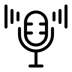 voice recording line icon