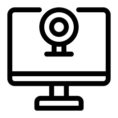 video camera line icon