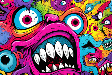 Fototapeta premium background with fishes generative ai