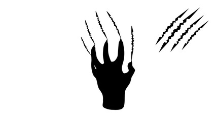 hand marks and scratches,  symbol of pain, revenge,