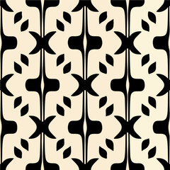 Elegant black and white flower design against a pristine white background. The pattern combines the grace of art nouveau with the sophistication of art deco, resulting in a captivating.