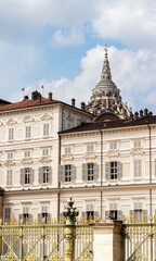 Fototapeta premium Chapel of the Holy Shroud, view Castle square, in Turin, Italy