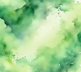 abstract watercolor background, light green air. Generative ai.