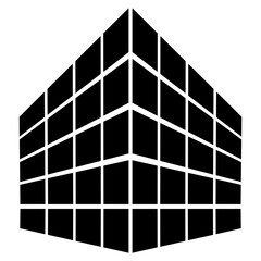 Building icon. Abstract real estate symbol.