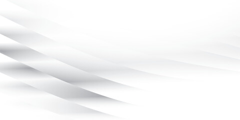 Abstract  white and gray color, modern design stripes background with geometric round shape, wavy line pattern. Vector illustration.