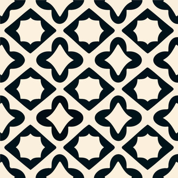 Elegant black and white art deco pattern adorns a pristine white background. Its ornate geometric design exhibits seamless symmetrical beauty, captivating the.