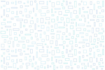 青い線画の四角形模様