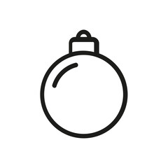 Christmas tree ball icon