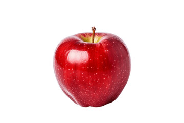 Red Apple Isolated on Transparent Background. Generative AI