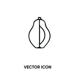 Papaya vector icon. Modern, simple flat vector illustration for website or mobile app. Fruit symbol, logo illustration. Pixel perfect vector graphics	