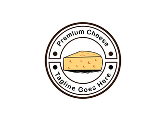 Cheese and bakery logo design. Premium cheese shop logo vector