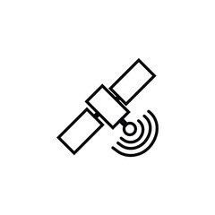Satellites icon design, simple design editable stroke eps 10 International space station 