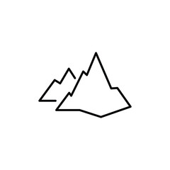 mountain natural landscape icon with white background