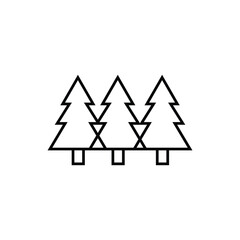 fir cristmast tree icon with white background