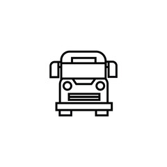 bus school classic icon editable stroke