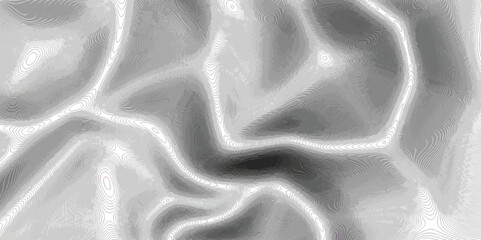 Topographic map background geographic line map with elevation assignments. The black on white contours vector topography stylized height of the lines map. © Alibuss